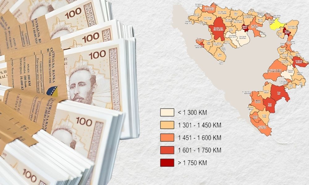 Male opštine na vrhu! Mapa plata u Srpskoj otkrila teritorijalne razlike FOTO