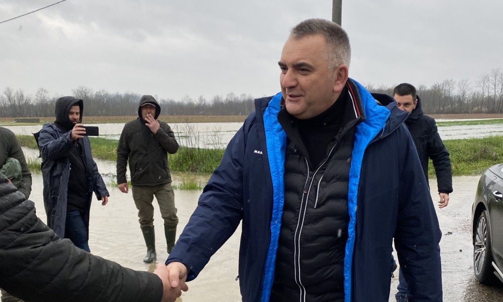 Minić stigao u Ćendiće: Provjeriće stanje kanala za odbranu od poplava