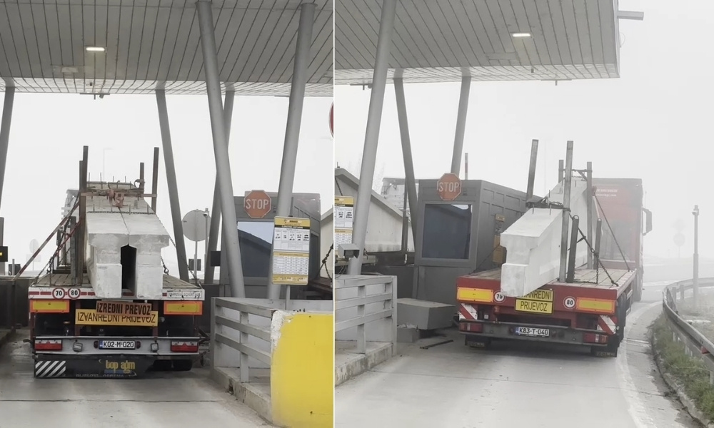 Sudar dva kamiona na naplatnoj stanici: Obustavljen ulaz na autoput