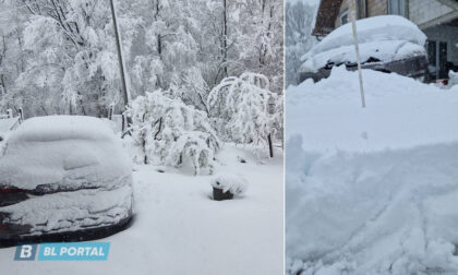 Mart pokazao zube: U banjalučkom naselju napadalo već 24 centimetra snijega FOTO