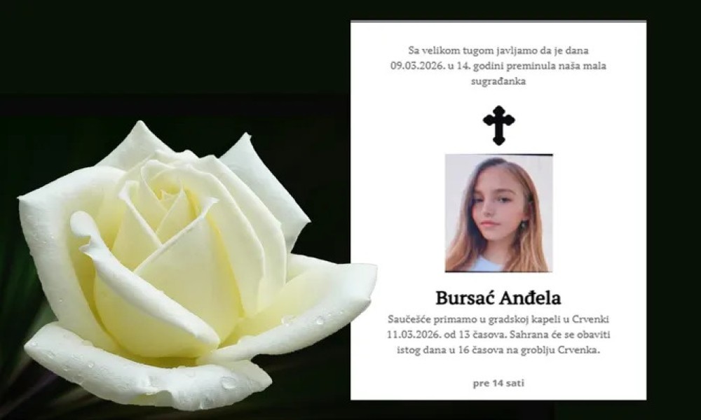 Vodila hrabru bitku sa opakom bolešću: Preminula djevojčica Anđela (14) FOTO