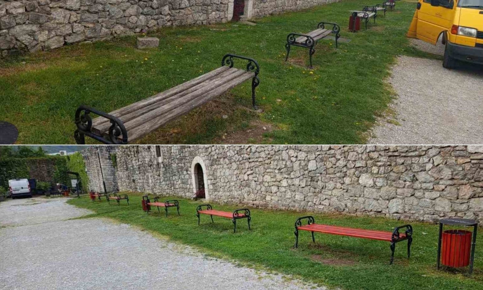 Nesavjesni pojedinici već oštetili dio opreme: U toku uređenje mobilijara na banjalučkom Kastelu FOTO