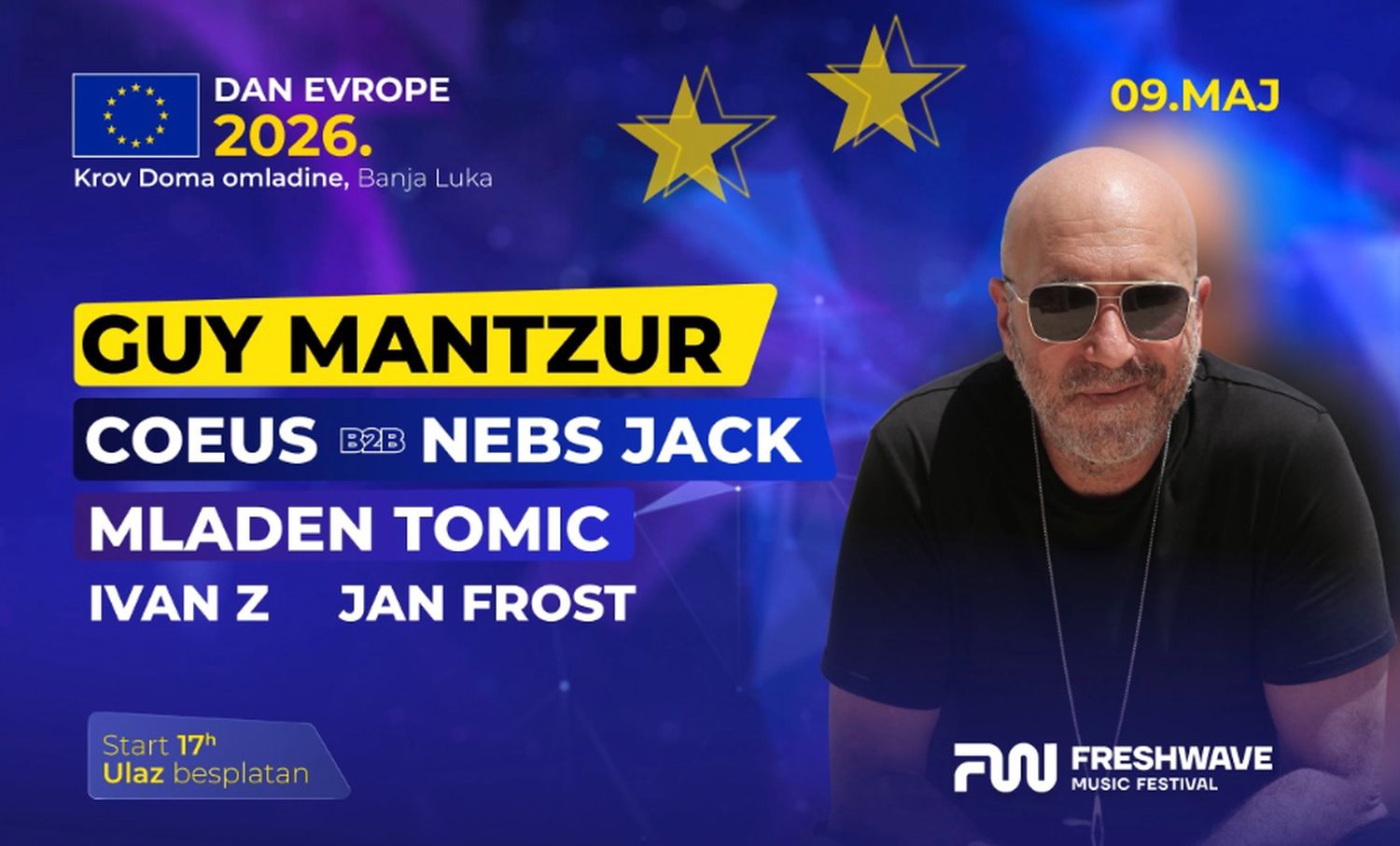 Besplatna rooftop žurka uz Guy Mantzura i regionalne DJ zvijezde stiže u Banjaluku