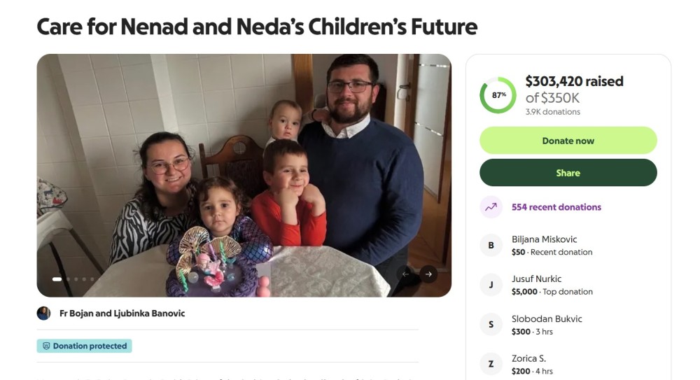 Gotovo 4.000 donatora: Za djecu Mitrića prikupljeno više od pola miliona KM