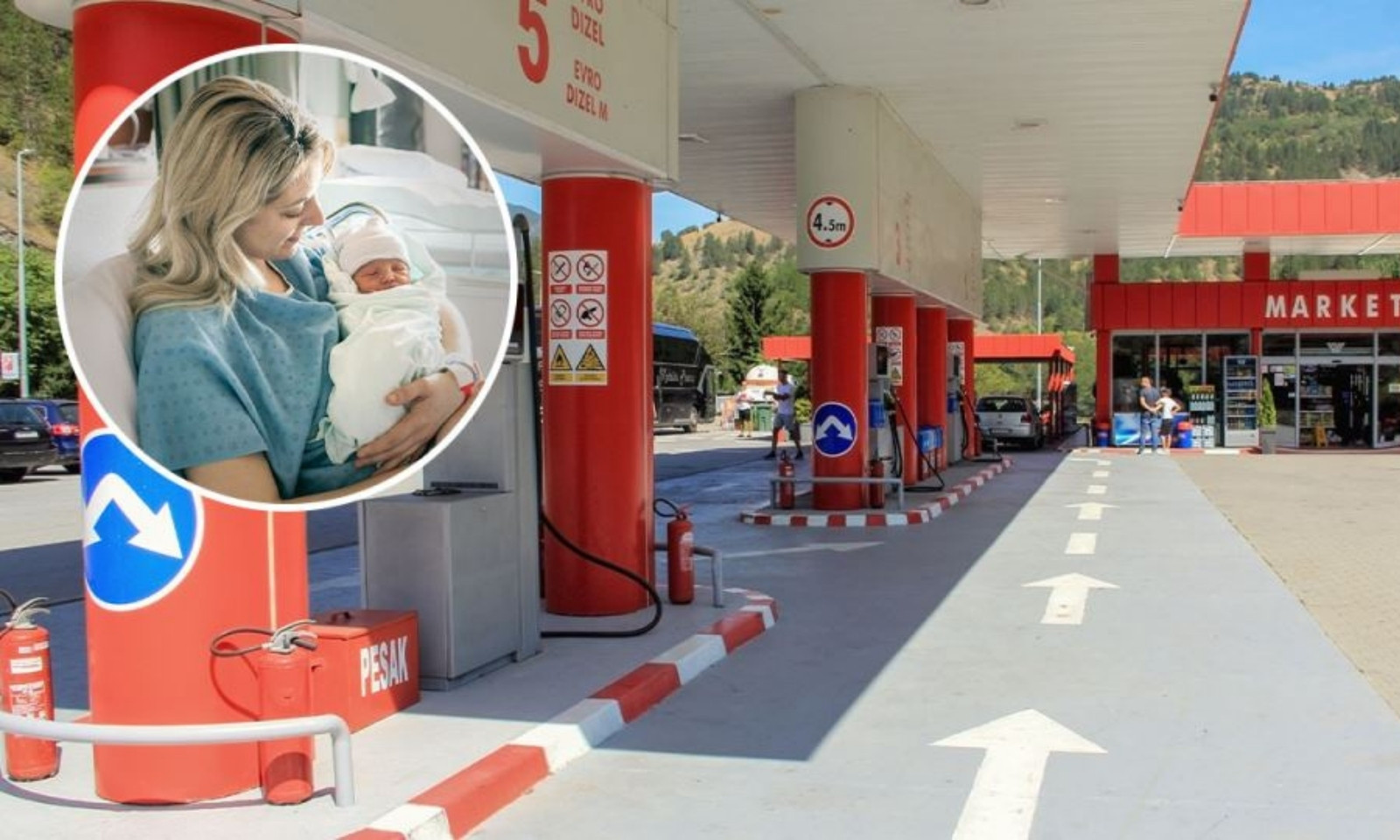 Beba rođena na parkingu pumpe: Majka se porodila prije dolaska Hitne pomoći