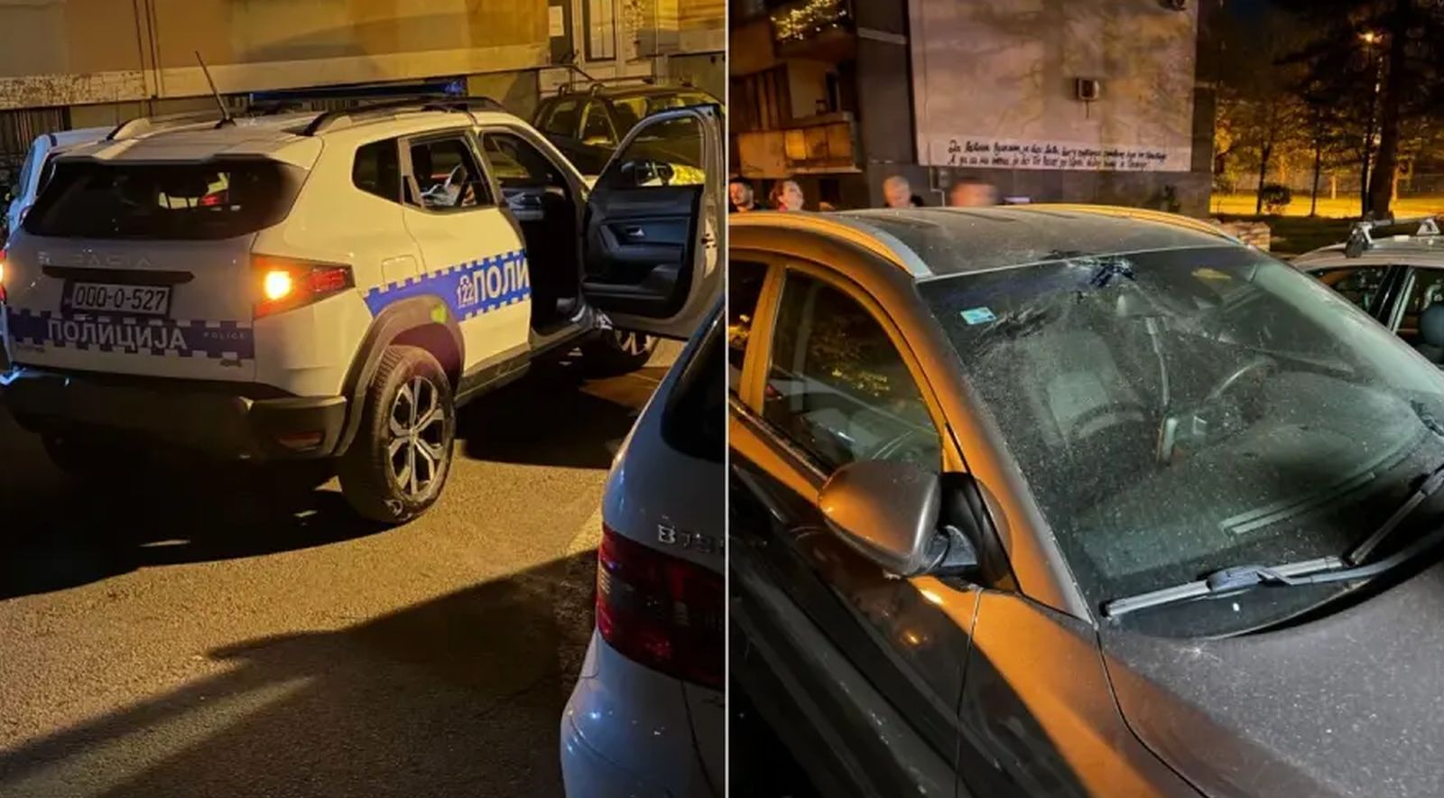 Otpao dio fasade sa zgrade u Banjaluci: Oštećena parkirana vozila FOTO