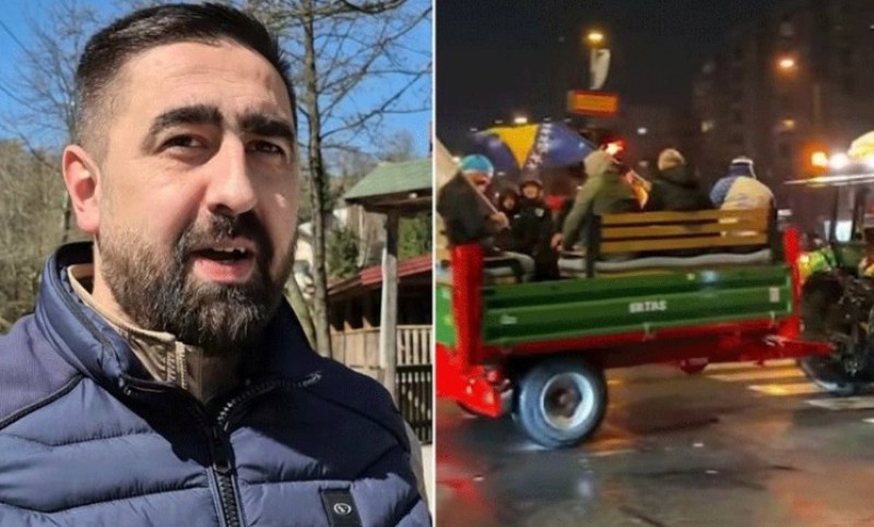 Scena koja je “zapalila” društvene mreže: Traktor usred gradske euforije u BiH VIDEO