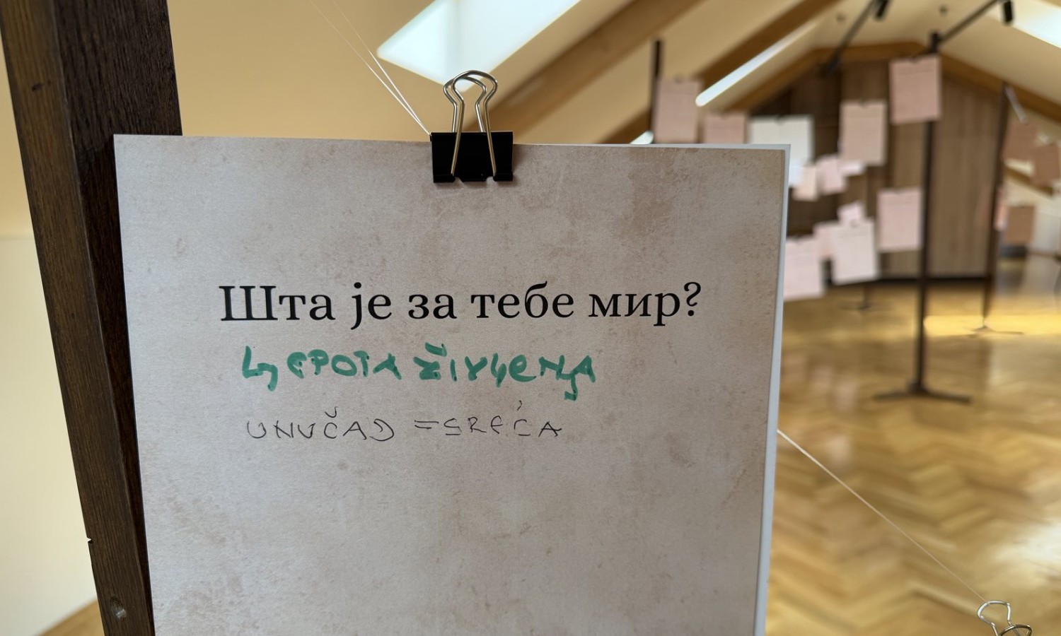 Šta za vas znači mir? Izložba u Kući Milanovića donosi priče građana FOTO