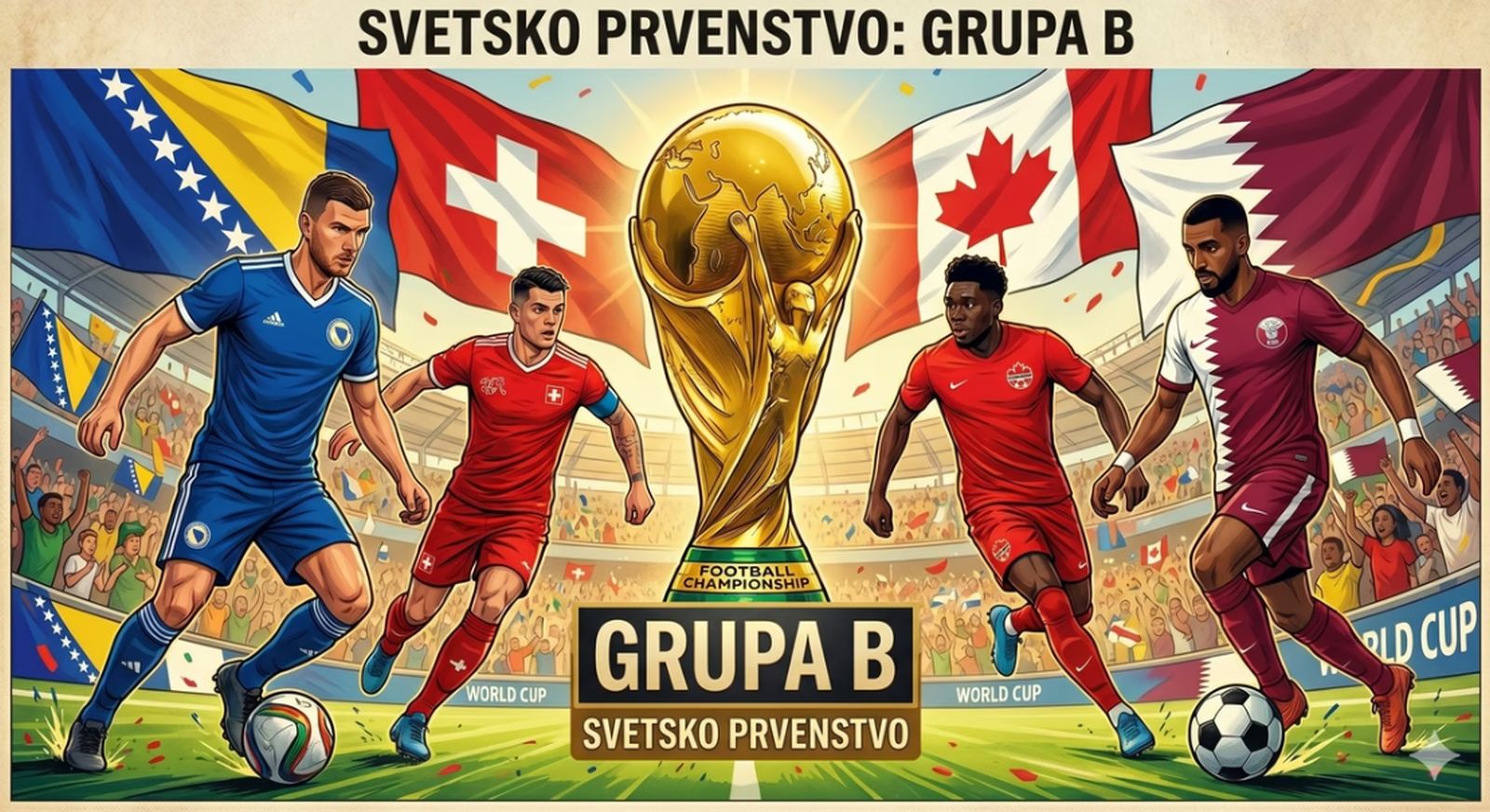 Grupa B Mundijala 2026: Kanada i Bosna u direktnom klinču za istorijski uspjeh