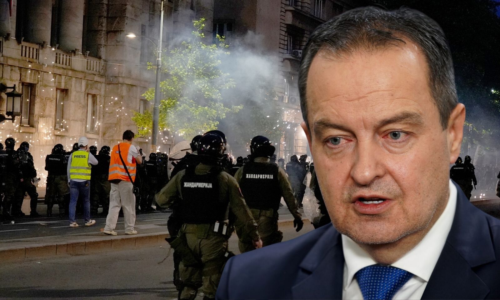 Dačić objavio nove podatke o neredima u Beogradu: Povrijeđeno 17 policajaca