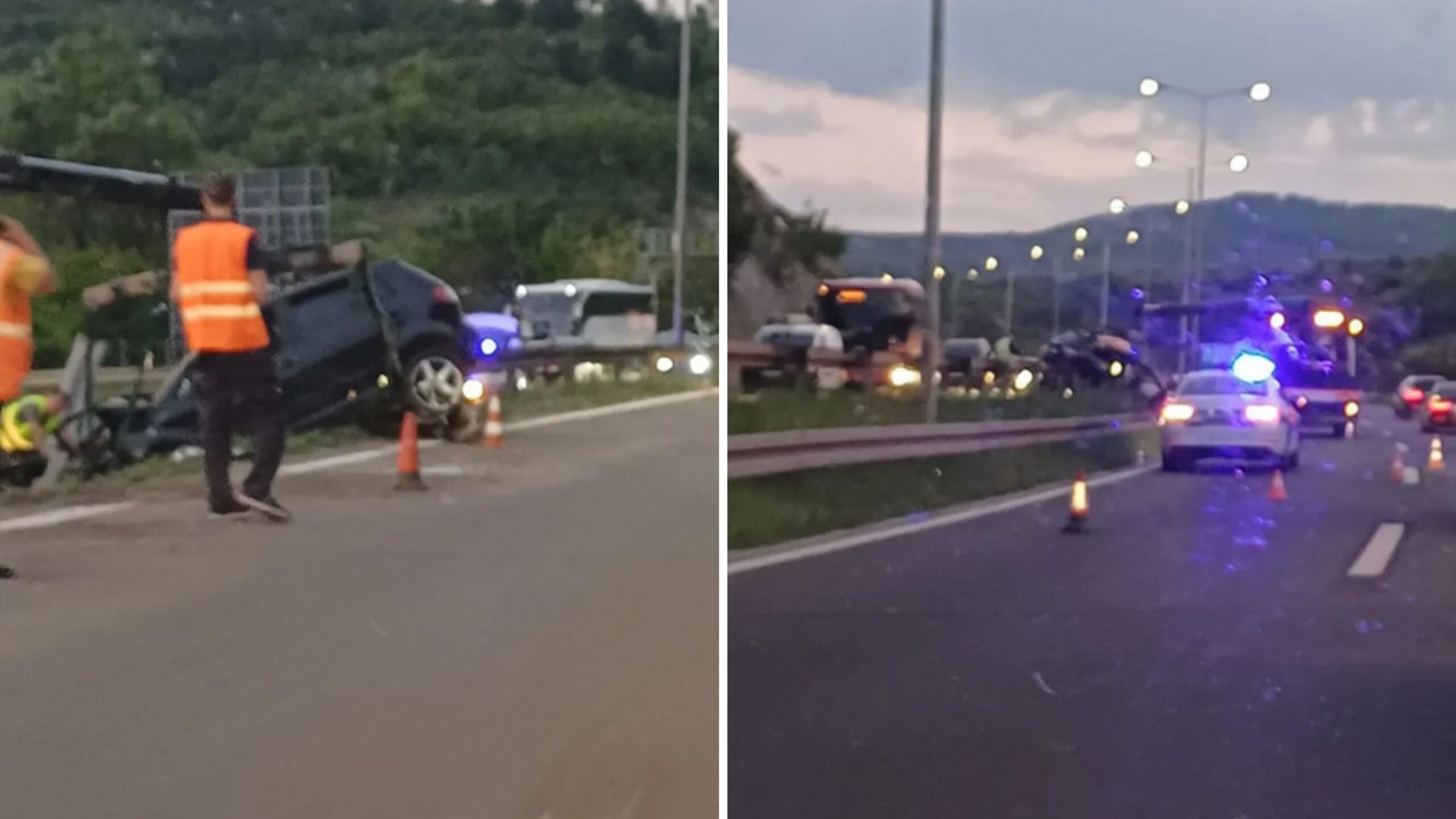 Teška saobraćajna nesreća: Auto probilo zaštitnu bankinu, tri osobe povrijeđene