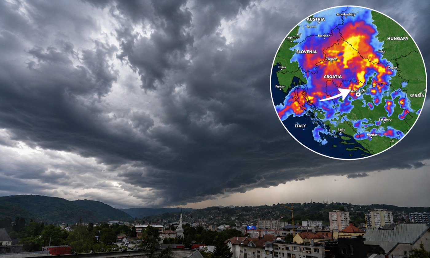 Dramatični prizori na radaru: Pogledajte uživo kako se nevrijeme približava Banjaluci