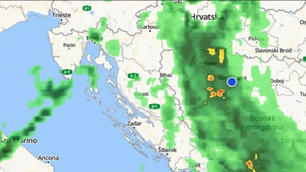 Pogledajte kretanje oblaka: Evo kada tačno nevrijeme stiže u Banjaluku VIDEO