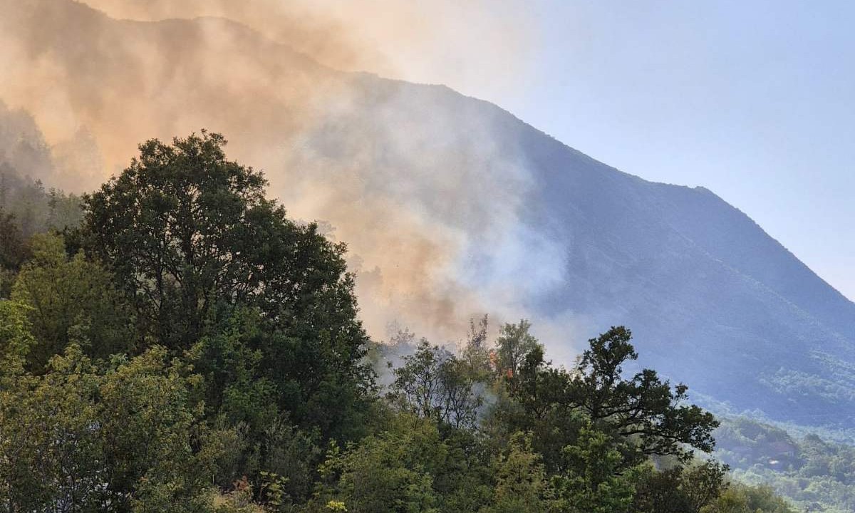 Požar se približio kućama kod Trebinja: Vatrogasci i mještani brane domaćinstva FOTO