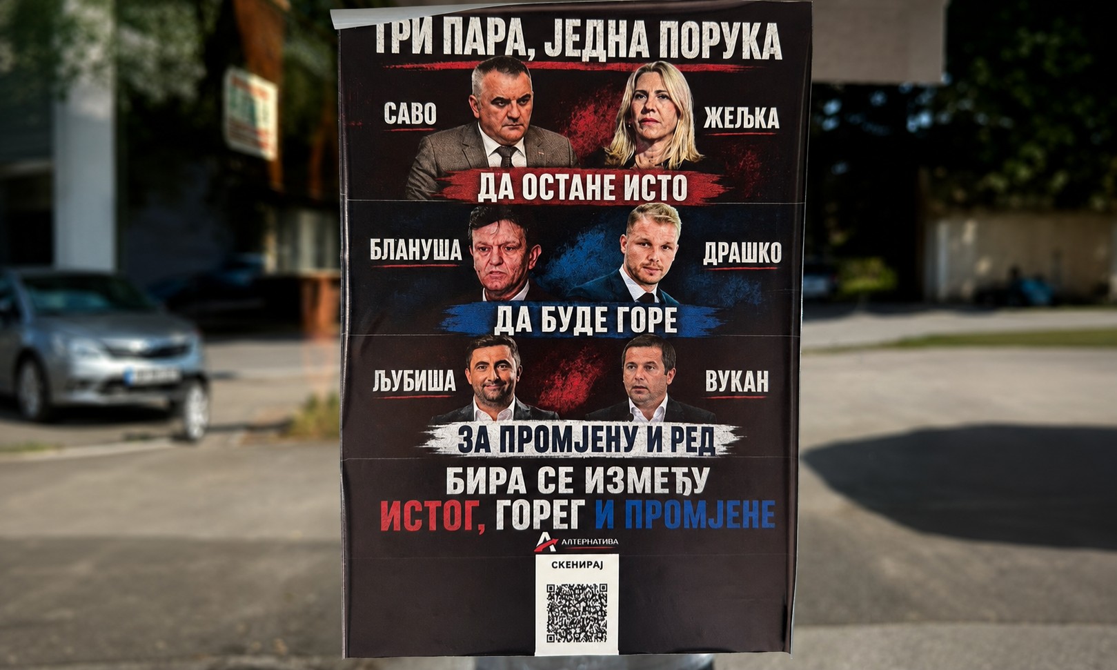 Alternativa oblijepila Banjaluku: Sada jasno poručili koga vide kao „promjenu“ FOTO