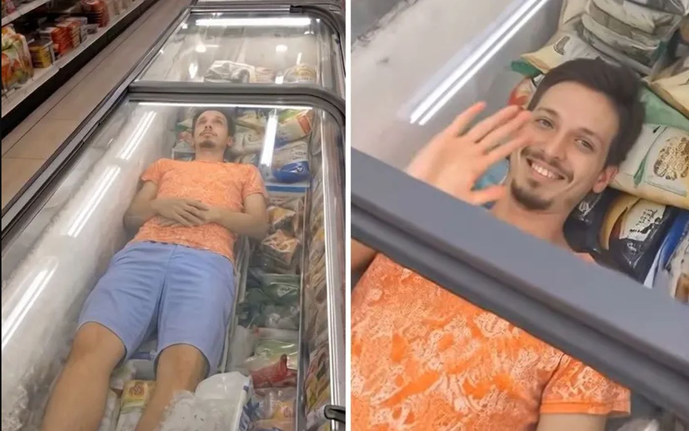 Bježao od vrućine, pa završio u zamrzivaču supermarketa: Ljudi ne vjeruju šta gledaju VIDEO