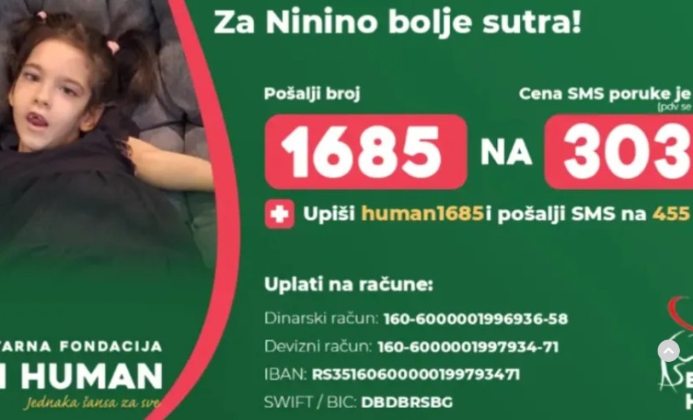 Malenoj Nini potrebna pomoć dobrih ljudi: Od rođenja vodi tešku bitku sa opakim bolestima
