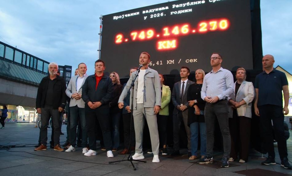 Pitaju ko će da plati: Opozicija u Banjaluci postavila “brojač duga” Republike Srpske VIDEO