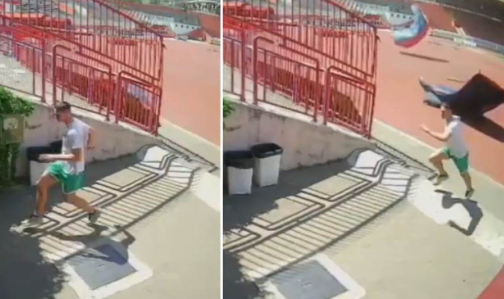 Snažno nevrijeme na stadionu: Atletičar bježao da sačuva živu glavu VIDEO