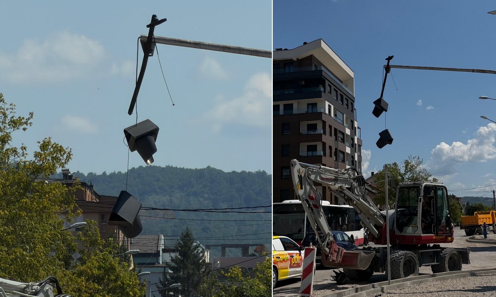 Bager izvalio semafor kod „Škorpiona“: Očekuju se velike gužve prema Starčevici FOTO