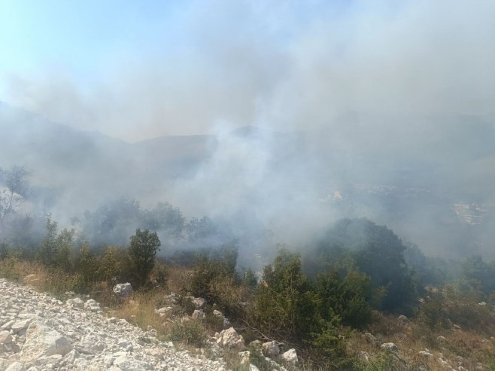 Zahvaljujući brzoj intervenciji vatrogasaca: Lokalizovan požar ispod brda Crkvina kod Trebinja