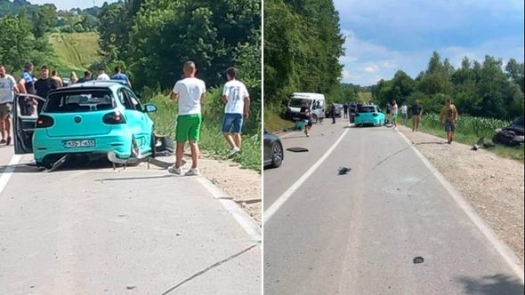 Još jedna teška nesreća u BiH: Sudarilo se pet automobila, dvoje povrijeđeno