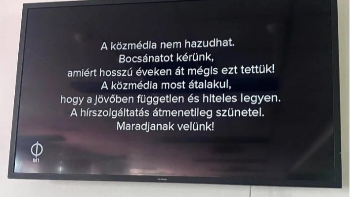 Crni ekran na mađarskoj televiziji: “Izvinite, lagali smo”
