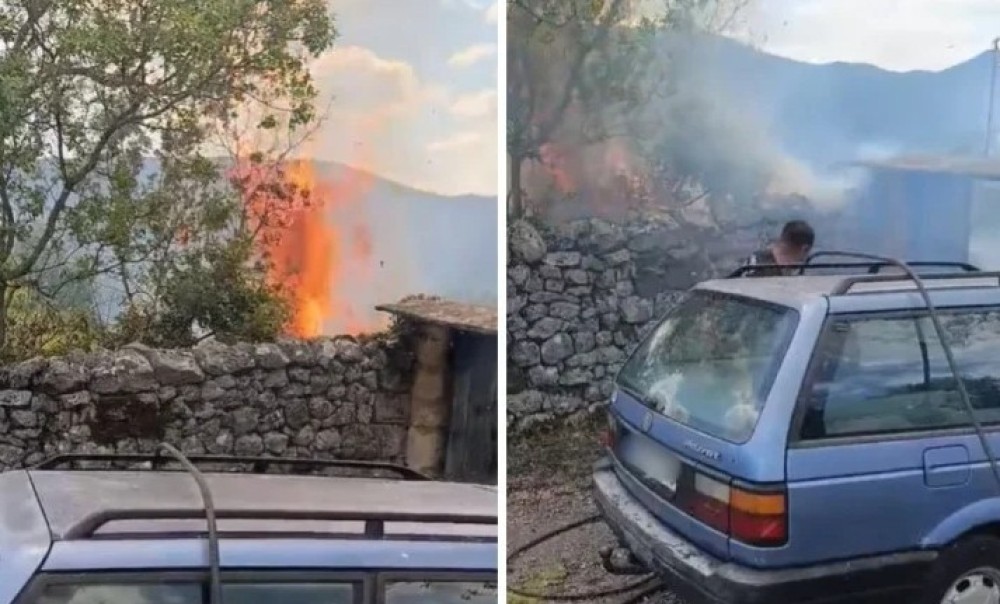 Drama u selu Hum kod Trebinja: Požar došao do kuća, plamen “progutao” štalu