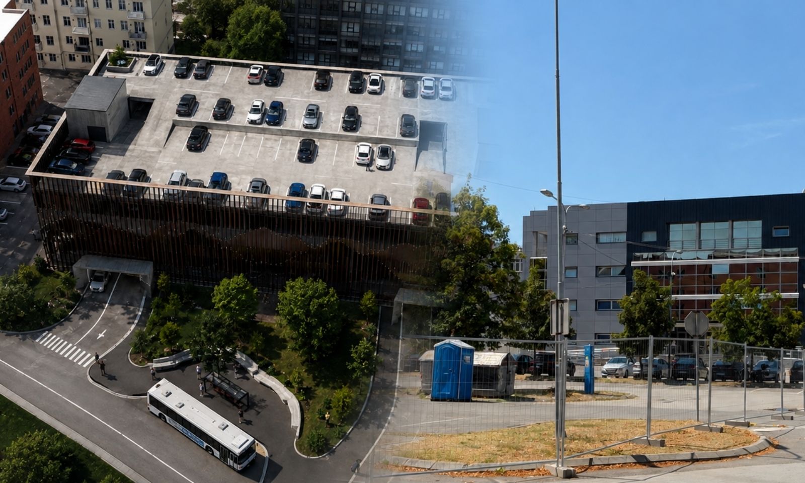 Nova javna garaža sve bliže realizaciji: Ograđen parking u centru Banjaluke FOTO