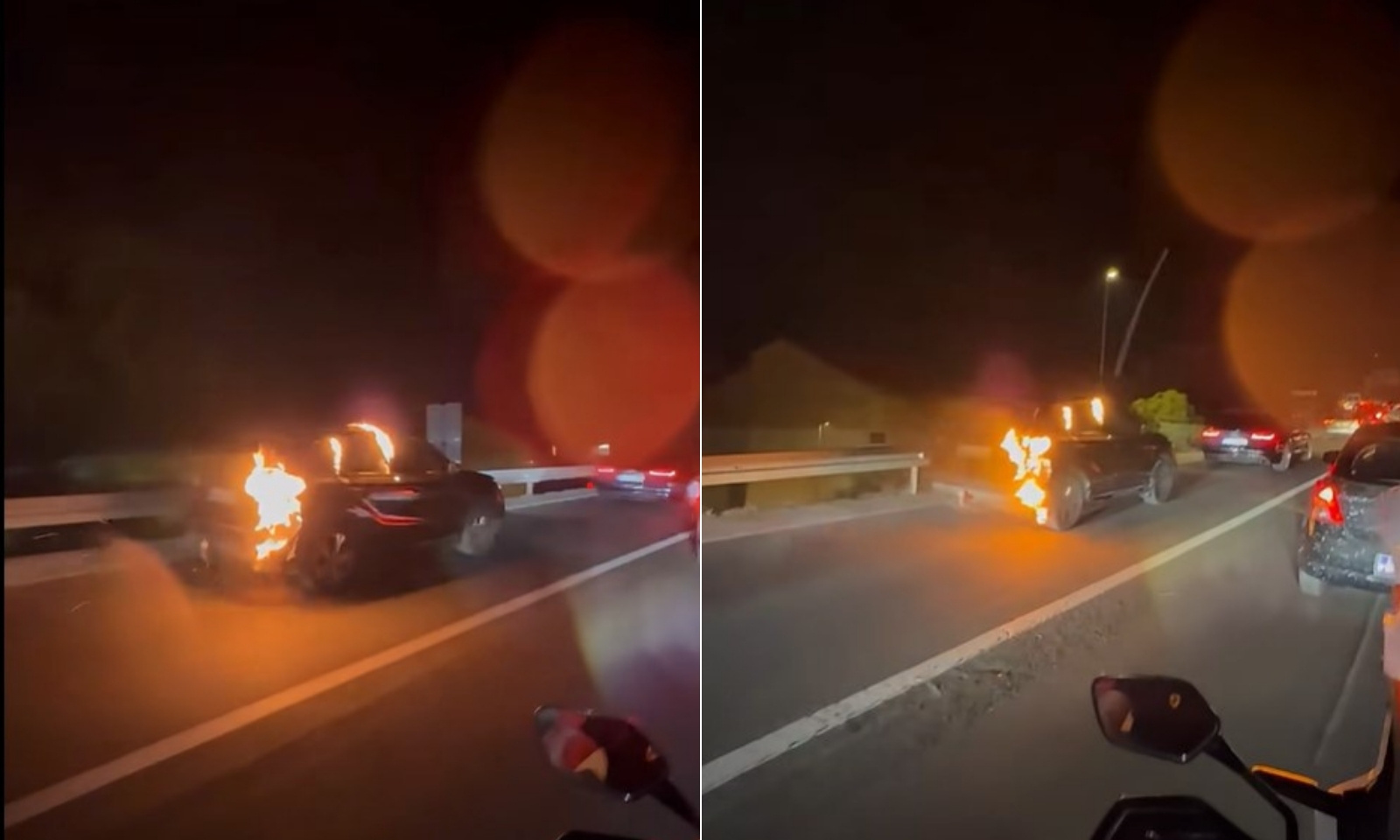 Vozilo zahvaćeno vatrom kod Omiša: Građani pokušavali da zaustave vozača FOTO/VIDEO