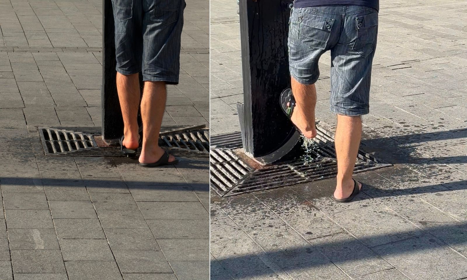 Prao noge na česmi u centru: Ovako je Banjaluka podnijela više od 40 stepeni FOTO