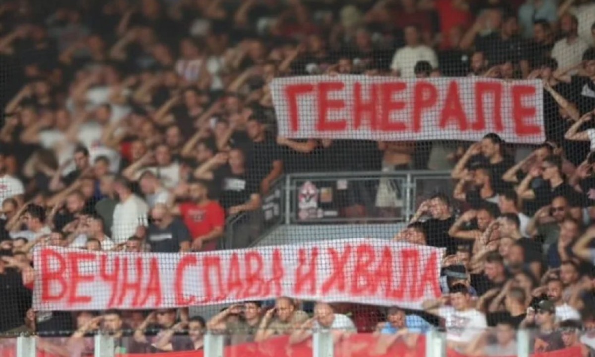 UEFA pokrenula postupak protiv Crvene zvezde: Transparent o Mladiću izazvao reakciju
