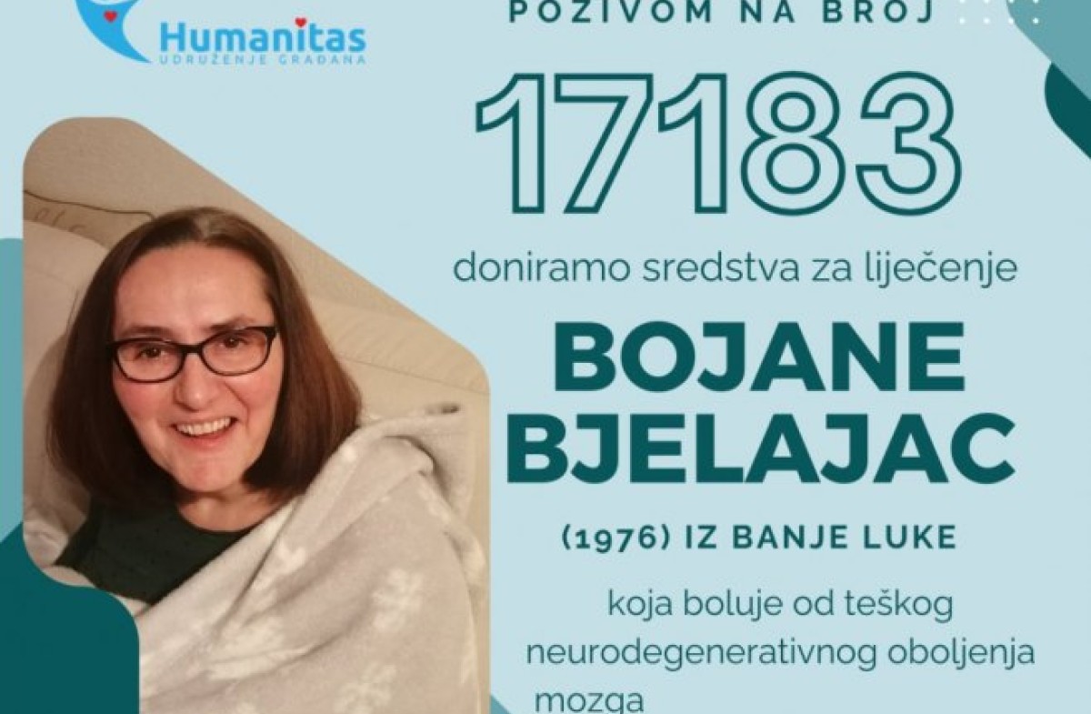 Naše malo nekome znači mnogo: Pozovimo 17183 za liječenje Bojane iz Banjaluke