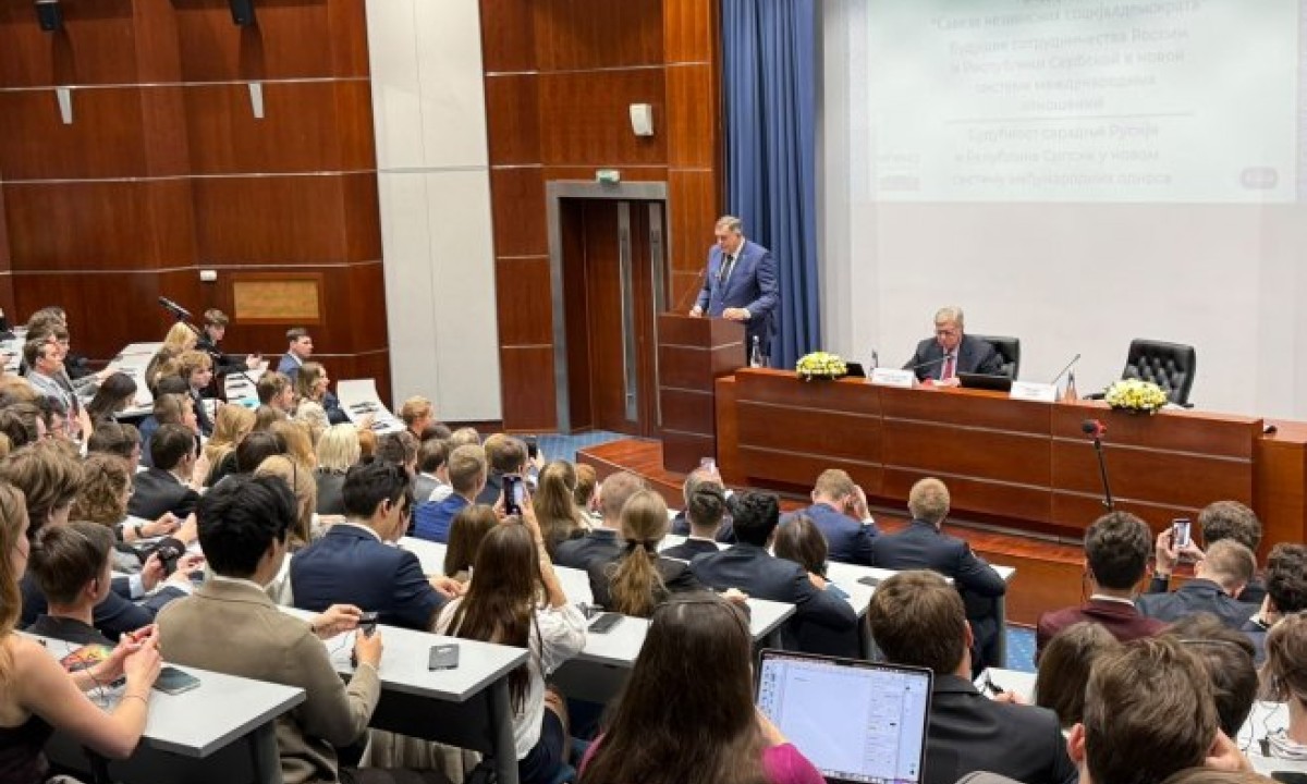 Budućnost saradnje Srpske i Rusije: Dodik studentima u Moskvi govorio o novom sistemu međunarodnih odnosa FOTO
