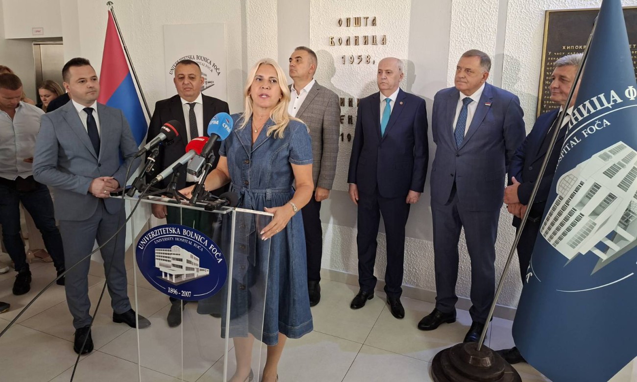 Cvijanovićeva, Dodik i Minić u Foči: Univerzitetska bolnica zaslužuje da bude klinički centar