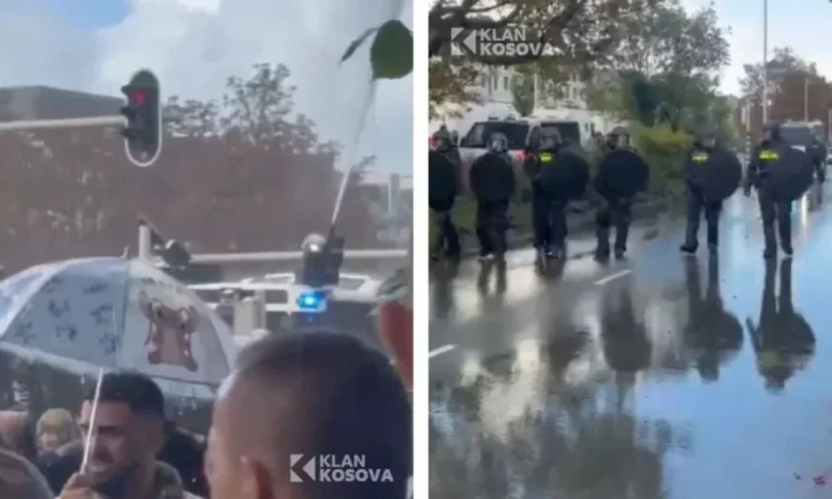 Opšti haos u Hagu: Policija uzela vodene topove i silom rastjeruje masu ispred Specijalnog suda! VIDEO