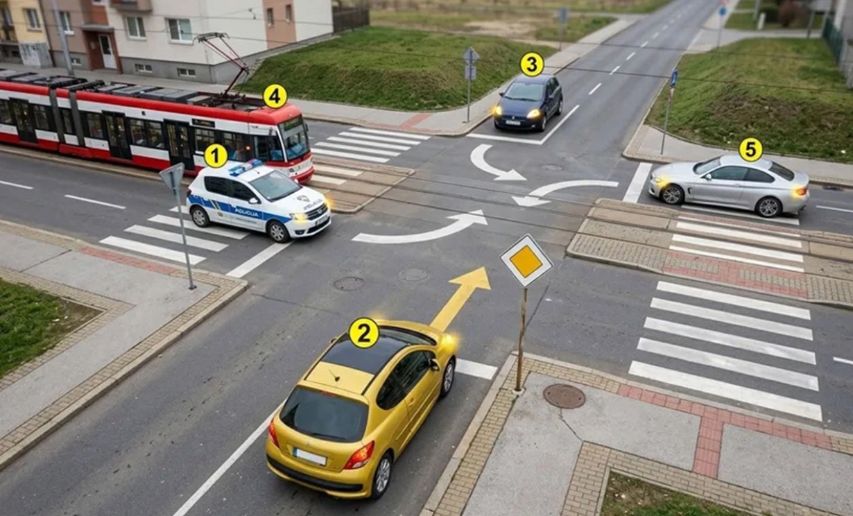 Policija pod rotacijom, tramvaj i tri automobila: Kojim redom prolaze?