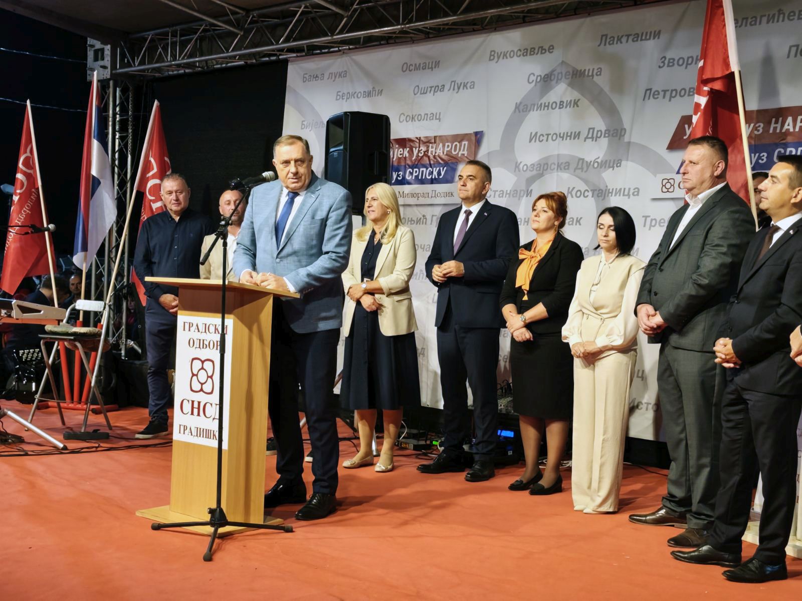 Dodik, Cvijanović i Minić iz Gornjih Podgradaca: SNSD je spreman za još jednu pobjedu