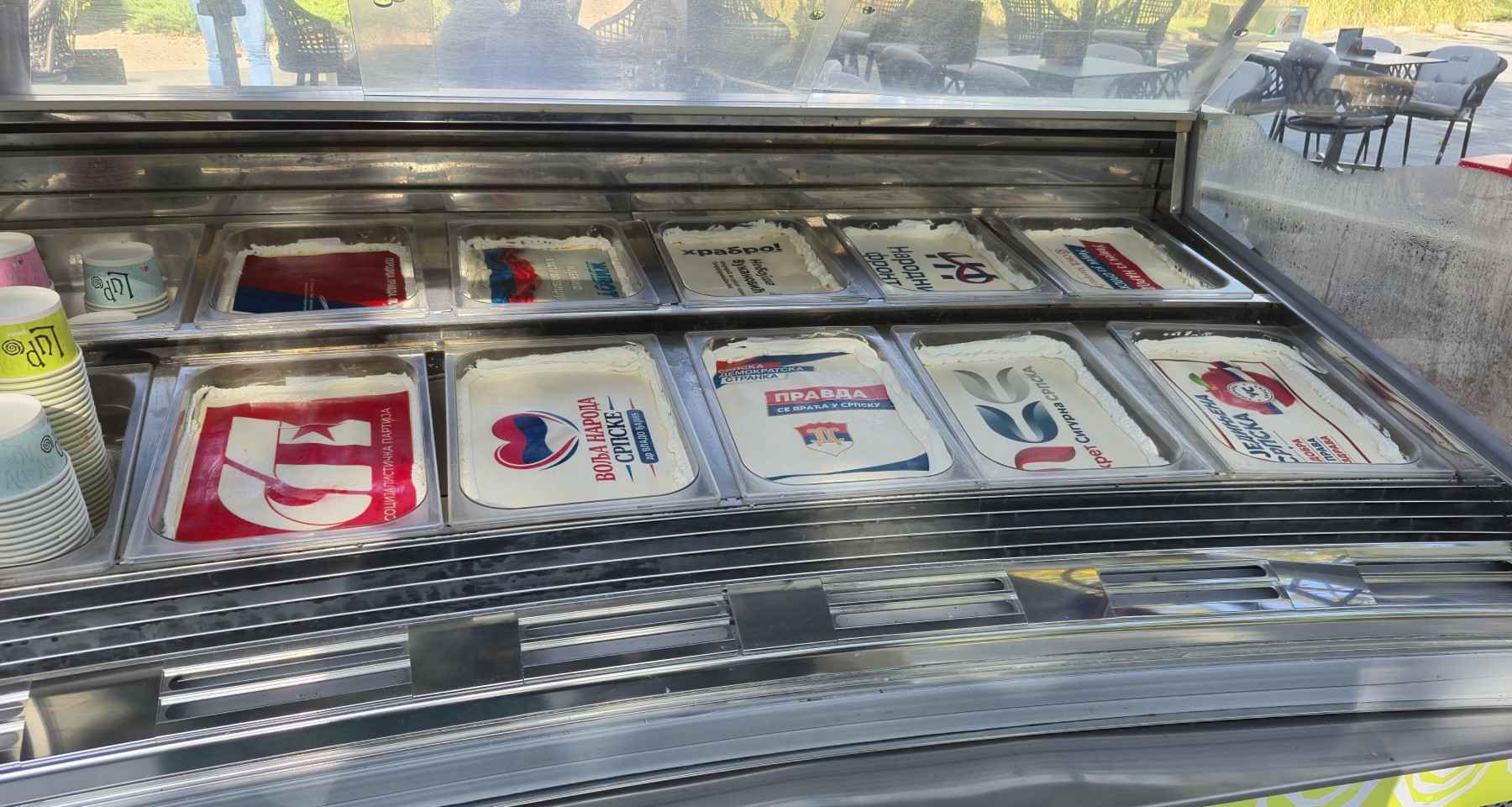 Slatka završnica kampanje: U Banjaluci počela trka za stranački sladoled FOTO