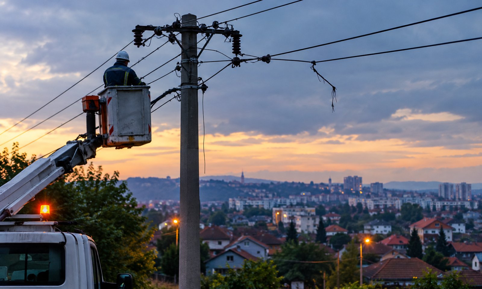Kvar na dalekovodu u Banjaluci: Ekipe „Elektrokrajine“ pokušavaju da otklone kvar