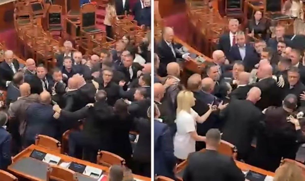 Sijevale pesnice u albanskom parlamentu: Sjednica se pretvorila u tuču i opšti metež VIDEO